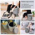 thumbnail image 6 of SOFT ASS Round Storage Ottoman with Silver Metal Hoop Set of 2 Coffee Table Support 330lbs Vanity Stool with Storage Ottoman Foot Rest, 6 of 14