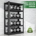 thumbnail image 5 of IKIMI 78"H 5-Tier Metal Garage Shelving, 3000Lbs Heavy Duty Adjustable Garage Storage Shelves for Home, Garage, Basement, 78"H x 47"W x 18"D, 5 of 7