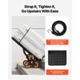 thumbnail image 5 of 330 lb Heavy  Folding Stair Climbing Cart w/ Telescoping Handle, 6 Wheels & 2 Bungee Cords for Home Grocery Warehouse, 5 of 11