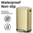 thumbnail image 5 of 13 Gallon Trash Can with Lid, 50L Fingerprint Proof Stainless Steel Kitchen Trash Can with Removable Inner Bucket and Lid Soft Close, Pedal Rubbish Bin for Home Office, Gold, 5 of 7