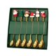 thumbnail image 1 of Juego de cucharas navideñas de acero inoxidable con tema de árbol, Papá Noel y estrella. Cucharas para remover café. Utensilios de cocina festivos con caja de regalo, 1 of 7