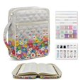 thumbnail image 2 of Pzuqiu Hippie Flower Bible Cover Womens Large Qulited Bible Case with Handle Book Cover Carrying Holder Bag Scripture Case Church Bag Protective for Church,Study,Spiritual, 2 of 7