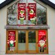 thumbnail image 4 of Bandera de tela de Feliz Navidad, suministros de decoración de porche de puerta de Navidad, adorno colgante, bandera de Papá Noel para colgar en la ventana de la puerta de la pared kaili Sencillez, 4 of 5