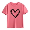 thumbnail image 2 of LNMQLPDBS Tshirts Graphic Tees for Teens Teen Tops Trendy White T Shirts for Kids Teen Girl Shirt 7/8 Girls Clothes Teenager Clothes Baby Clothes, Pink 3-4 Years, 2 of 8
