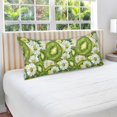 thumbnail image 4 of Kiwifruit and Daisy Plush Pillow Cases Standard Size Ultra Soft Warm Pillowcases with Zipper 20"x26", 4 of 9