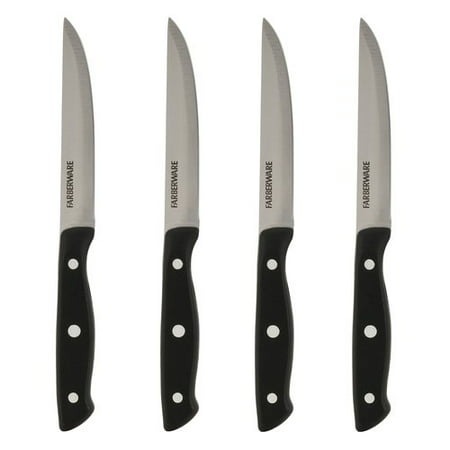 Farberware Classic 4.5-Inch Full Tang Triple Riveted Steak Knife with Black Handle Set of (The Best Steak Knife Set)
