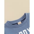 thumbnail image 4 of Bagilaanoe 2pcs Toddler Baby Boy Shorts Set Short Sleeve Letter Print T Shirt Tops + Shorts 6M 12M 18M 24M 3T Kids Casual Summer Clothes, 4 of 7