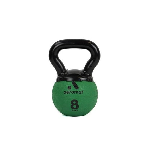 AGM Group 35825 8 lbs 2021 Aeromat Elite Mini Kettlebell Medicine Ball, Green - New Handle
