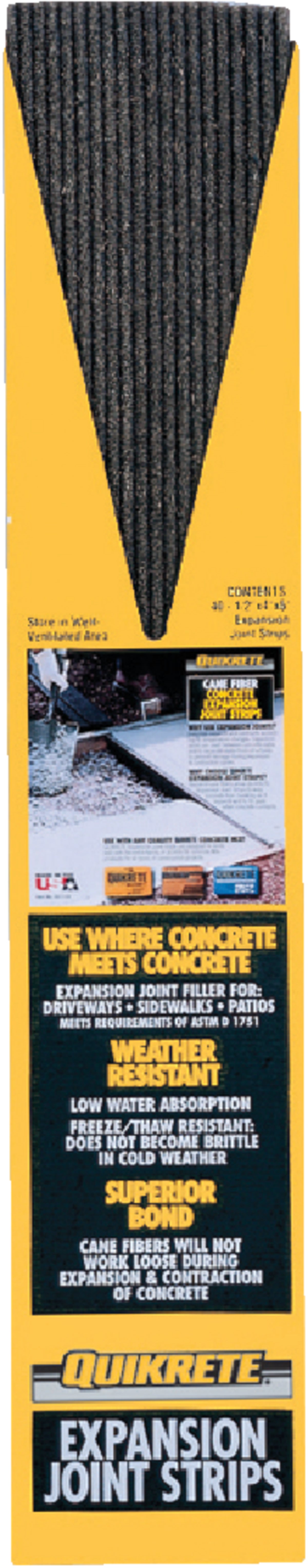 Quikrete Quikrete Expansion Joint Strips 4" W X 1/2" H X 5' L, Black