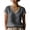 Gray, variant on Womens Tops Casual Summer Short Sleeve V-Neck Circle Tops - Button Front for Everyday Green M