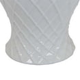 thumbnail image 3 of Livie 20 Inch Temple Ginger Jar - Geometric Design - Dome Lid - Ceramic - White, 3 of 5