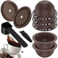 thumbnail image 1 of 5Pcs Reusable Vertuo Pods for Nespresso Machine, Coffee Capsule with 2 Silicone Lids 1 Spoon and Brush, (150Ml), 1 of 5