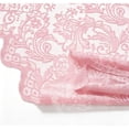 thumbnail image 3 of 2 Panels Flower Lace Curtains, Floral Semi-Sheer Curtains for Living Room and Bedroom(Pink,59"W x 39"L), 3 of 5