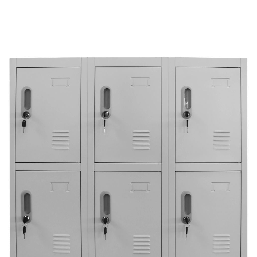 Kepooman Home Office Metal Tall Storage Locker Cabinet with 12 Compartments, Grey Kepooman Home Office Metal Tall Storage Locker Cabinet with 12 Compartments, Grey