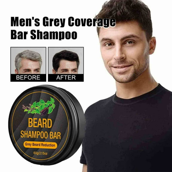 Bilqis Men Bar Shampoo, Hair Darkening Compressed Bar Soap, Bar Shampoo For Hair Cover 50g