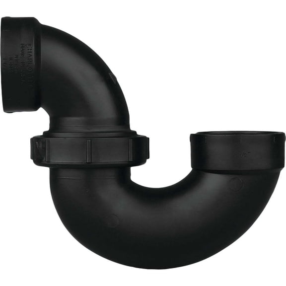 Charlotte Pipe P Trap With Union Abs/Dwv 1-1/2 " Black