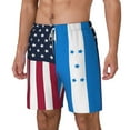 thumbnail image 5 of Mens America Honduran Flag 2 in 1 Quick Dry Swim Trunks with Compression Liner Beach Shorts, 5 of 6