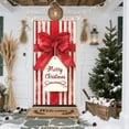 thumbnail image 4 of Christmas Door Cover Curtain Decoration For Festive Home Decor Front Doors And Walls With Easy Rope Hanging And Durable Polyester Fabric Bow Pattern To Create Festive Atmosphere, 4 of 7