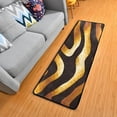 thumbnail image 5 of Kitchen Rugs and Mats Non-Skid Washable Runner Rugs Animal Print Golden Zebra Texture Long 72x24 inch for Floor Cushioned Hallway Entryway Indoor 2x6 Stripe, 5 of 7