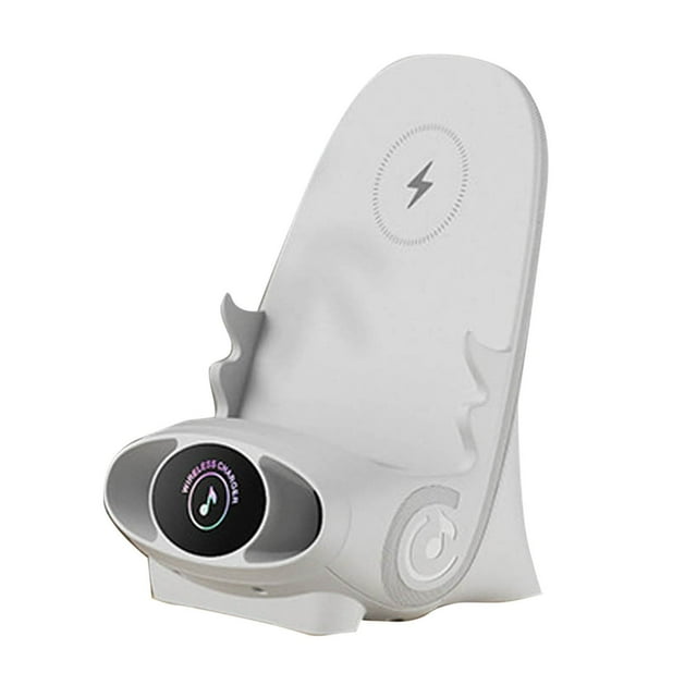 Mini Chaise Chargeur Rapide Sans Fil - Plastique, Sortie 15W, Multifonctionnel (Chargeur+support de Téléphone), Portable