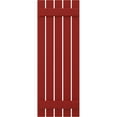 thumbnail image 5 of Ekena Millwork 19 1/2"W x 42"H Americraft Five Board (2 Batten) Exterior Real Wood Spaced Board-n-Batten Shutters (Per Pair), Fire Red, 5 of 10