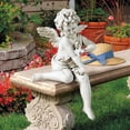 thumbnail image 1 of Design Toscano KY47014 Présence Paisible Ange Gardien Statue de Jardin, Pierre Antique, 1 of 5