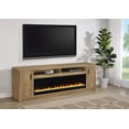 thumbnail image 2 of Eddy 79-inch 2-door TV Stand Fireplace Media Console Mango, 2 of 15