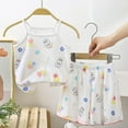 thumbnail image 2 of Hrsba Kids Summer 2 Piece Outfits Sets,Girl Casual Sleeveless Round Neck Shorts Printed Set,Toddler Summer Round-Neck Tank Top Sets, 2 of 3