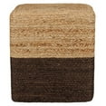 thumbnail image 3 of Exlonjet · Cube Pouf Foot Stool Ottoman - Jute Braided Pouffe Poof Accent Sitting Footrest for The Living Room, Bedroom, Nursery, Patio, Lounge & Other Rooms (14.5”x14.5”x16”; Natural Acorn), 3 of 5