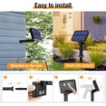 thumbnail image 5 of 2 Pack 33FT 80LED Waterproof Mini Copper Wire Solar String Lights Outdoor with 8 Modes for Garden Tree Christmas Wedding Party, Warm White, 5 of 8
