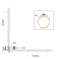 thumbnail image 4 of ANGARA Natural Classic Oval Amethyst and Diamond Three Stone Ring in 14K Yellow Gold for Women (Size-5x3mm) | February Birthstone, Anniversary, Jewelry Gift for Women | Natural Amethyst Ring, 4 of 8