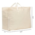 thumbnail image 2 of Unique Bargains Foldable Clothes Storage Bags with Handles Beige 23.5*19.5*11in, 2 of 7