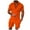 Orange, variant on Mens 2 Piece Zip Tracksuit Polo Shirt and Shorts Sets Short Sleeve Casual Summer Outfits Set Yellow XL