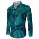 thumbnail image 1 of Camisa de traje con solapa y estampado floral de manga larga para hombre, informal, para exteriores, estilo urbano, de lujo, suave y cómoda, talla grande, 1 of 6