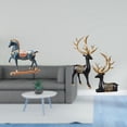 thumbnail image 2 of Escultura De Figura De Reno De Caballo De Pie, Estatua De Resina, Adorno De Escritorio, Decoración Fengshui, Figura De Animal Para Escritorio, Sala De Estar, Estantería, Armario, Mesa,, 2 of 8