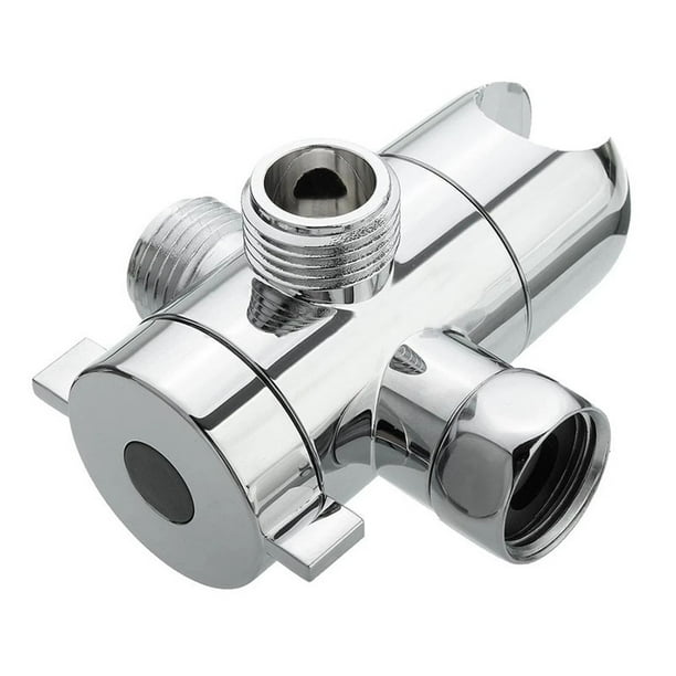 1 pieza (plateada) válvula desviadora de brazo de ducha de 3 vías soporte universal para cabezal de ducha, rociador superior de tres vías separador de agua derivación accesorio de cuna de 3 vías para habitación Rojo Verde