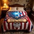 thumbnail image 6 of Patriotic Star Spangled Banner Blanket Soft Flannel Fleece Throw 50x60,Ultra Soft Microplush Lightweight Cozy Blanket for Bed Sofa Couch,4th of July Independence Day Decor Red White Blue Stars Stripe, 6 of 9