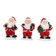 thumbnail image 3 of 3 Pieces Santa Figurine Resin Statue Hand Painted Ornament for Christmas Holiday Home Tabletop Display, 3 of 9