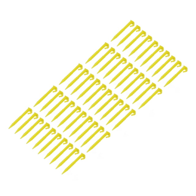 Plastic Tent Nail, Sand Stake Excellent Holding Power Serrated Design For Garden Yellow