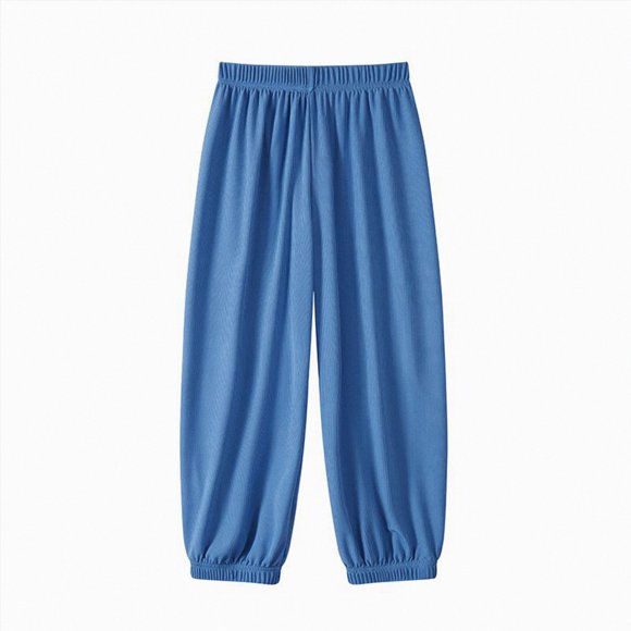 Kogui Bloomers for Baby Girls Boys Straight Wide Elastic Waist Cargo Pants Casual Chindren Trousers 5T 6T (Blue,5-6 Years)
