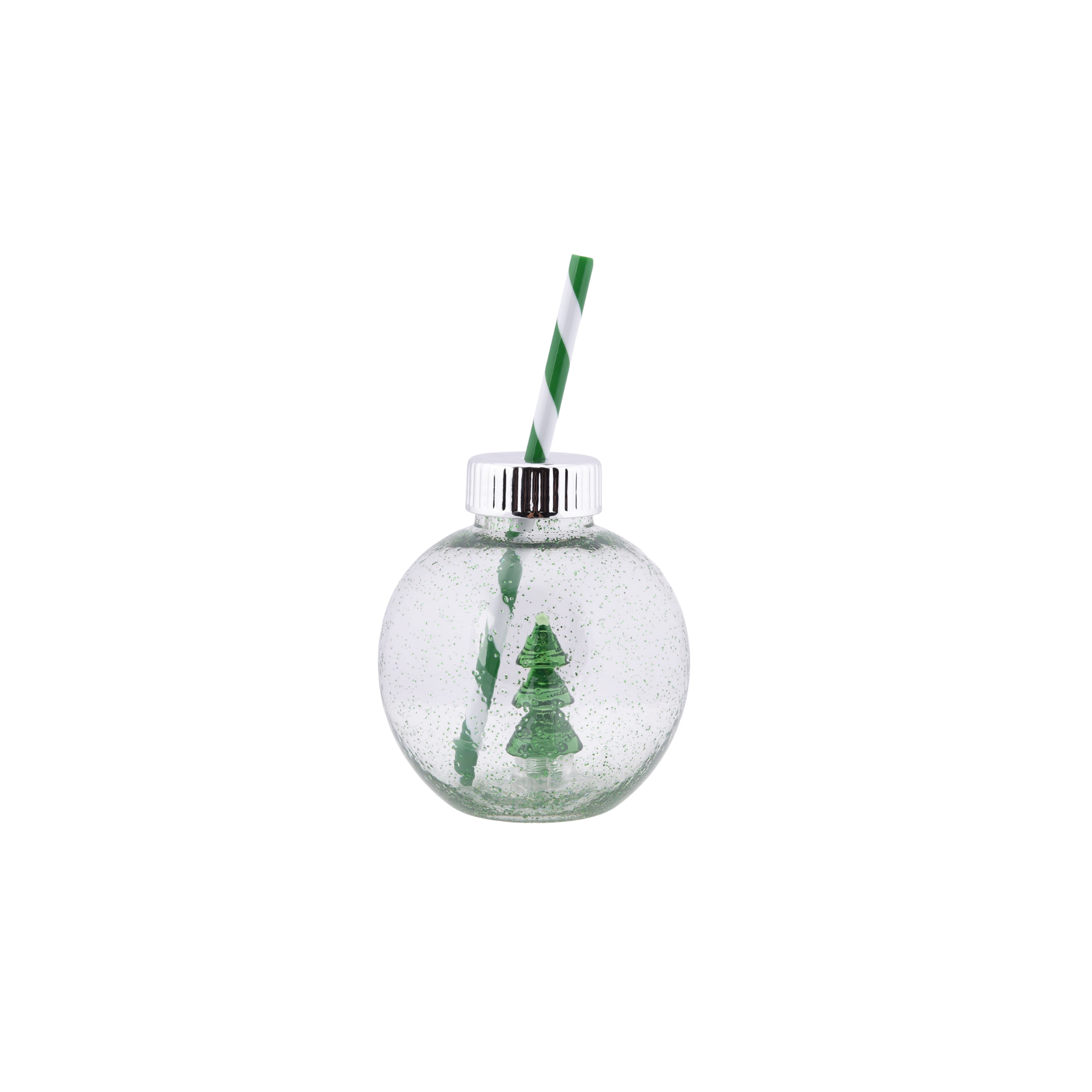 Holiday Time 20Ounce Snow Globe Sipper Tree