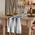 thumbnail image 2 of Black Gray White Table Runner 108 Inches Long,Vintage Rustic Abstract Ombre Aesthetic Cotton Linen Table Runners Dresser Scarves,Tabletop Scarf Furniture Cover for Home Dinner Party Decor 13"x108", 2 of 8