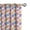 Dark Peach Pink and Blue, variant on Ambesonne Abstract Art Curtains, Barred Windows View, Pair of 28"x84", Grey Ivory