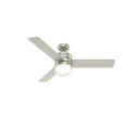 thumbnail image 3 of Hunter - Neutron Indoor Ceiling Fan With Light, Remote, 54-inch, Matte Nickel, Casual-style, 3-speed WhisperWind Motor, WiFi Smarthome, 51153, for living rooms, bedrooms, home offices, kitchens, 3 of 12