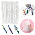 thumbnail image 3 of Bearachild Molde de silicona ligero y para espada DIY, molde portátil reutilizable, moldes colgantes pequeños plegables de fácil almacenamiento Artesanía 5 espadas pequeñas, 3 of 6