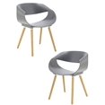 thumbnail image 2 of Best Master Furniture SL7064 White Side Chairs Mid Century & Moderne Side Chairs&44; Blanc - Lot de 2, 2 of 4