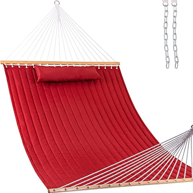 Lazy Daze 12 FT Double Quilted Fabric Hammock with Spreader Bars