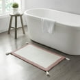 thumbnail image 2 of My Texas House Rose Pink Border Cotton Bath Rug with Tassels, 20" x 30", 2 of 6