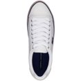 thumbnail image 4 of Tommy Hilfiger Womens White Striped Lace-up Athletic Sneakers, 4 of 4