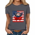 thumbnail image 4 of Vetsdori Womens American Flag Shirts USA Years Anniversary Red White and Blue Pullover 4th of July Summer,Casual Short Sleeve Independence Day Graphic T-shirts for Women Fashion, 4 of 5